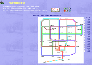 京都市電路線系統図