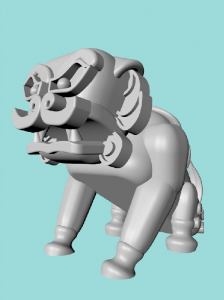3D狛犬・右前(Blender)