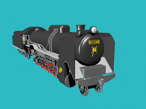 3D蒸気機関車51その１(Blender)
