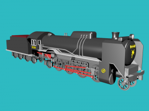3D蒸気機関車51その２(Blender)